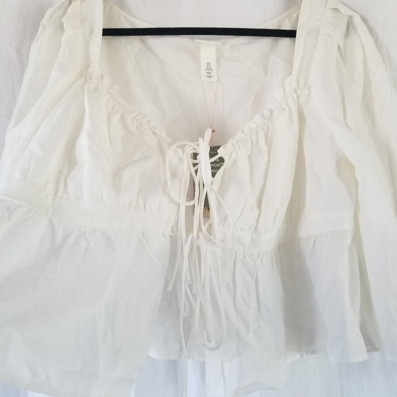 H&M | x Brock Collection White Lyocell Blend Blouse - Picture 3 of 11